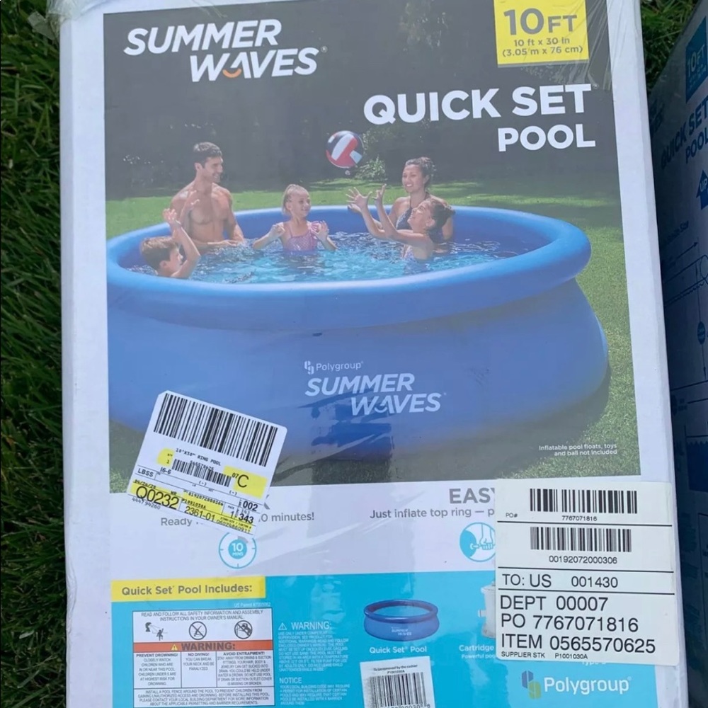 Summer Waves 10'x 30" Inflatable Ring Above Ground